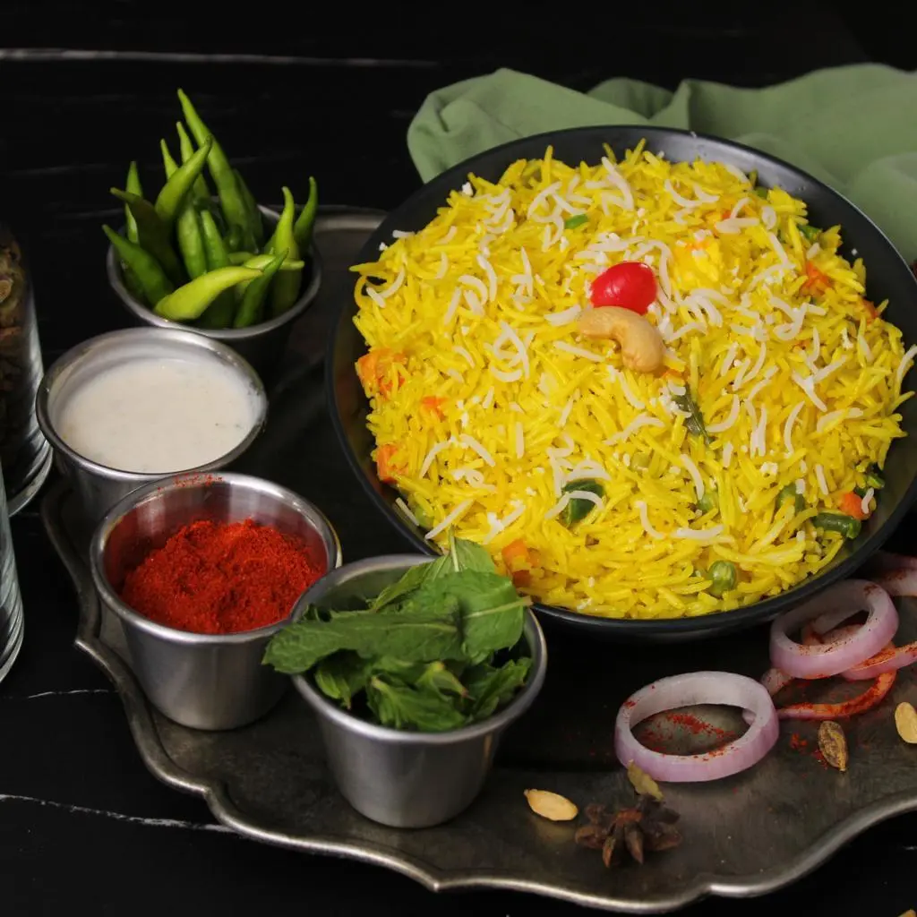 أرز كاشميري بولاو بالخضار